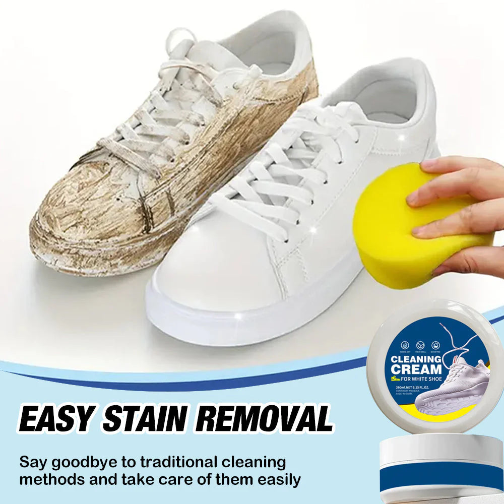 White Shoe Cleaning Paste – Whitening & Stain Remover for Shoes, Leather, Bags & Car Interiors