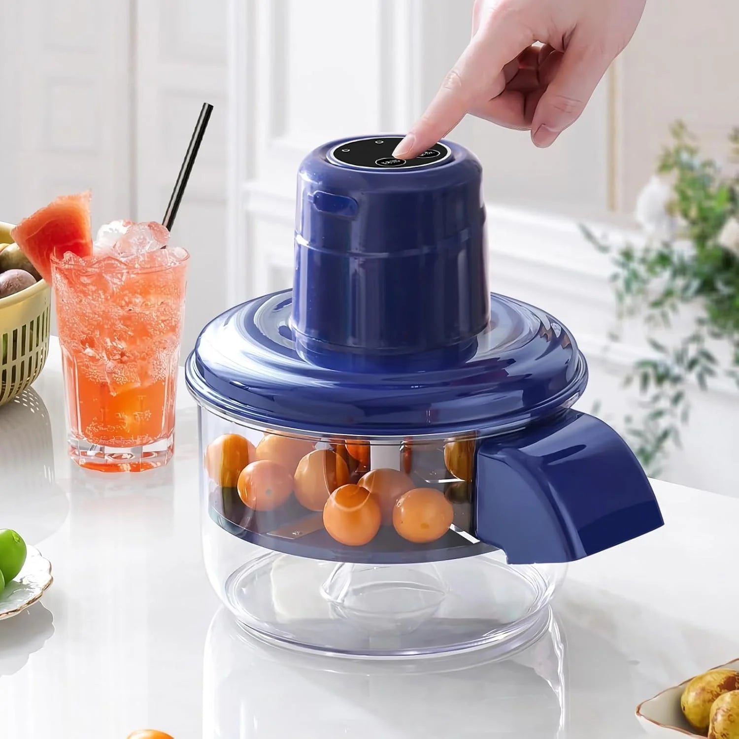 Automatic Garlic & Fruit Peeler Machine – Rechargeable Electric Skin Remover for Garlic, Grapes, Tomatoes, and Cherries