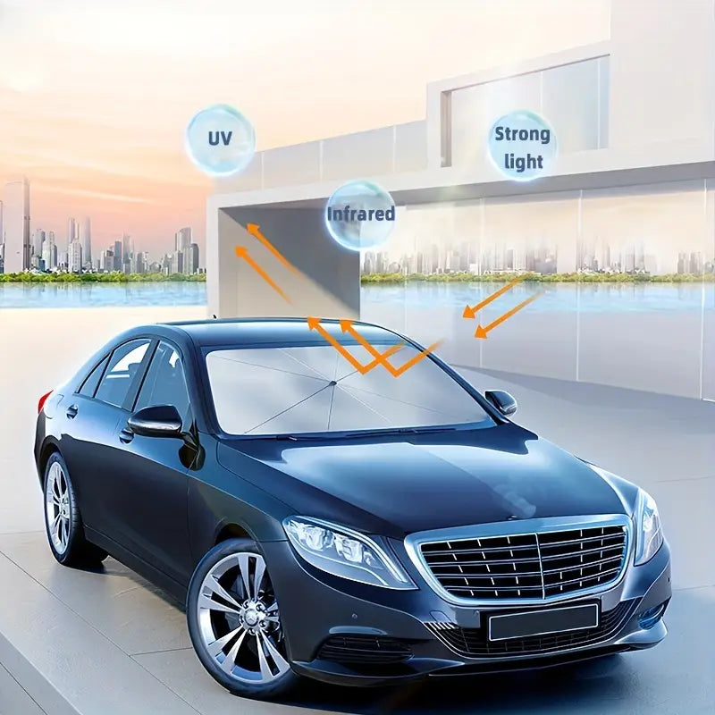 Foldable Car Sunshade | UV & Heat Protection for Windshield